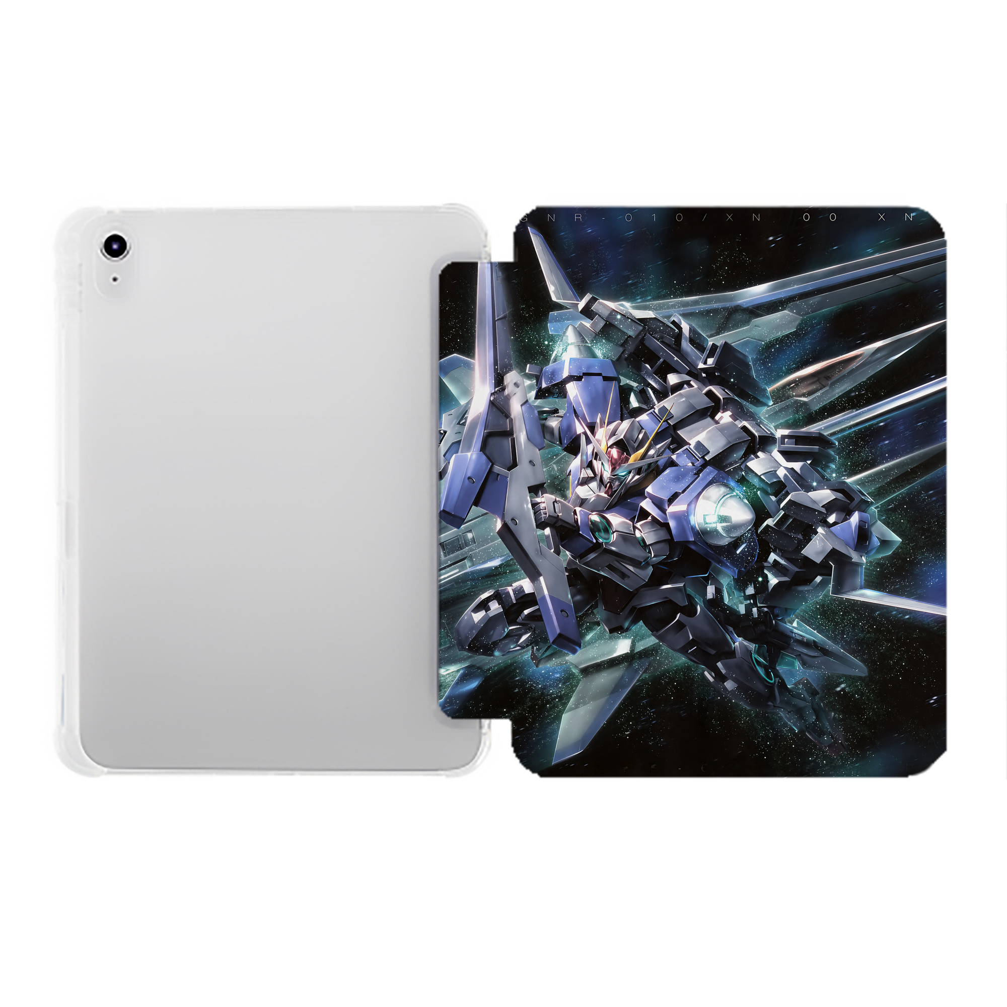 （画像用） 機動戦士ガンダム Mobile Suit Gundam IPad ケース ペン収納付き 三つ折りスタンド PUレザー×シリコン 対応機種9.5/10.5/10.9インチ